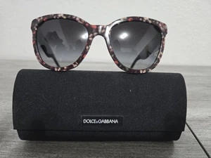 Dolce & Gabbana DG 4190 2778/8G Black Floral Sunglasses 54-19-140 In Case - Picture 1 of 15