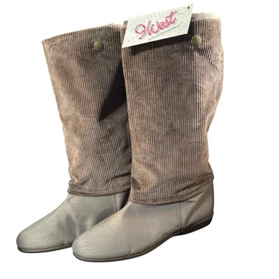 BOTAS PARA TODO CLIMA Y2K MUJER TALLA 10 FUNCIÓN TIRAR DE RODILLA + MODA NUEVAS CON ETIQUETAS 9WEST Foto 1 de 4