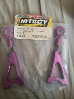 Team INTEGY purple alloy rear upper arms for HP I Baja 5B NEW IN PACKAGE  T6805  - Image 1 of 4
