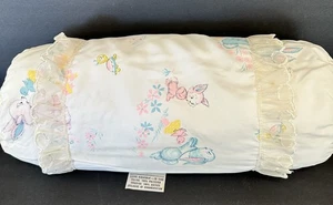 Vintage Kinderzimmer Baby Dekokissen Hasen Pastell - Bild 1 von 9
