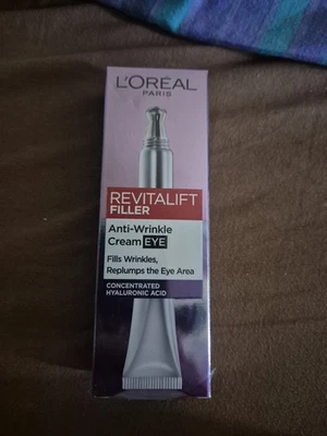 L'Oreal Paris Revitalift Filler REPLUMPING Eye Cream Fills Wrinkles 15ml .... - Image 1 of 2
