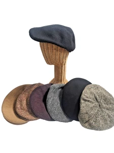 Vintage Paper Boy Cabbie flache Mütze Kappe Hüte Menge 7 Größe M - Bild 1 von 8