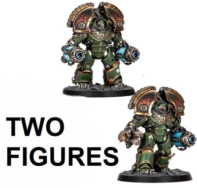 Saturnine Terminators x2 Horus Herejía Nuevo En Sprue Con Bases PUBLICACIÓN GRATUITA Foto 1 de 4