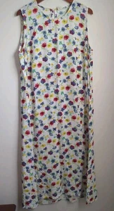 Vintage 90s floral sleeveless midi beach tank dress, 16 (14-16) *defects/damage - Picture 1 of 10
