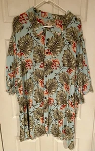 Island Passport 5XLT Hawaiian Floral Short Sleeve Shirt - Picture 1 of 4