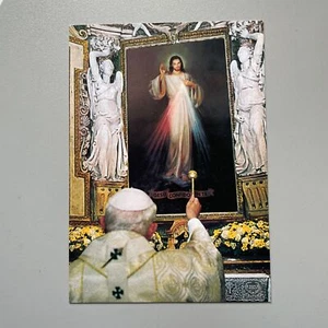 Tarjeta religiosa de 4,5" Siate Apostoli della Diviina Misericordia Giovanni Paolo II - Imagen 1 de 2