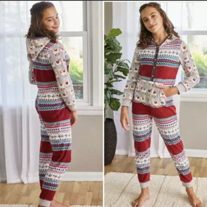 Matilda Jane Llamaste in Bed Pajamas size 10 one piece hooded fleece - Picture 1 of 6