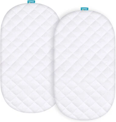 Waterproof Bamboo Bassinet Mattress Pad Cover For Chicco LullaGlide 3-in-1 2Pack - Image 1 of 4