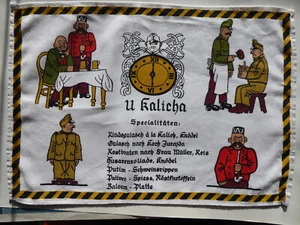 Soldat Schwejk Tischset mit Speisekarte U Kalicha Svejk Stoffset Josef Lada - Bild 1 von 4