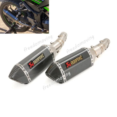 Silenciador sistema de escape tubo medio Ninja250 Z250 para Kawasaki Ninja300 2013-2018 Foto 1 de 4