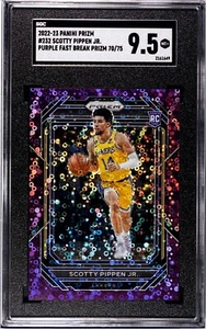 2022-23 Panini Prizm Scotty Pippen Jr. Rookie 70/75 Purple Fast Break SGC 9.5 - Picture 1 of 2