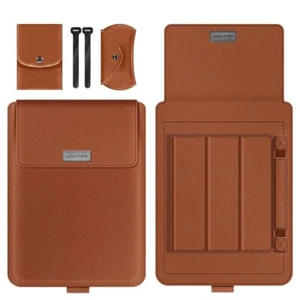 Leather Laptop Cover Waterproof Scratch Resistant Accessories Sleeve Bag Case - Picture 1 of 15