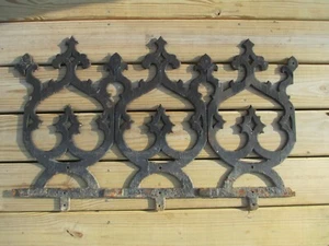 Vintage Architectural Ornamental Cast Iron Widows Walk Patio Fence Salvage    DK - Picture 1 of 4