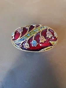 Jay Strongwater JEWELED OVAL BOX Swarovski Crystals Retired  - Picture 1 of 6