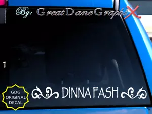 DINNA FASH con estilo de desplazamiento #2 - Calcomanía de vinilo - Elección de color - ALTA CALIDAD - Imagen 1 de 2