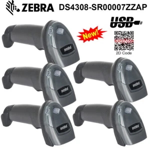 1-5PCS Zebra Motorola Symbol DS4308-SR00007ZZAP 1D/2D Barcode Scanner w/ Cable - Picture 1 of 13