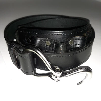 Cinturón J. Peterman Mujer Ecuestre Cuero Negro Talla S Estribo Gancho Hebilla Kentucky Foto 1 de 4