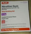 Rugby nicotine gum 4mg coated cinnamon flavor sugar-free