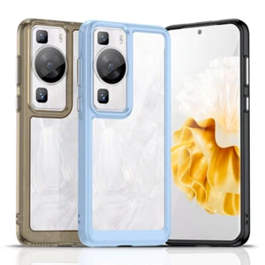 For Huawei P60 Pro P50 Transparent Acrylic Shockproof Protective Cover Case - Picture 1 of 15