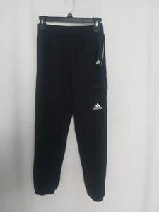 Adidas Boys Relaxed Fit Logo Sweatpants boys Black M 10/12 - Picture 1 of 8