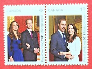 Canada Stamp 2465a "Royal Wedding" Se-tenant pair MNH 2011