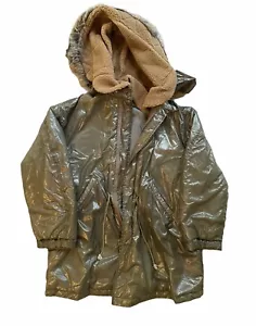 YEEZY Staffel 5 olivfarbene Kunstfelljacke Parka mit abnehmbarer Kapuze Made Italy KLEIN - Bild 1 von 6