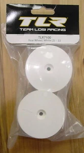Ruedas traseras para buggy Team Losi Racing plato blanco (para 22 buggy) TLR7100 (2 piezas) - Imagen 1 de 1