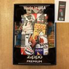Briquet Zippo 02526 vintage boîte à carburant collage 540 couleur enveloppant + PACK SILEX
