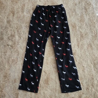 Pantalones de pijama Victory para hombre polar salón Buck Deer negro rojo blanco talla mediana Foto 1 de 4