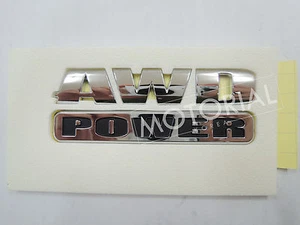 Rear AWD POWER Emblem For 2006 2007 2008 2009 2010 2011 2012 SSANGYONG REXTON - Picture 1 of 4