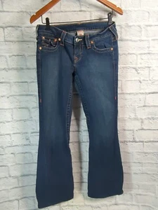 Jeans denim True Religion donna 28 JOEY svasato lavaggio scuro #33 - Foto 1 di 8