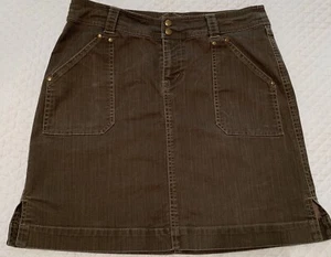 Kuhl Adventure Womens Denim Skirt Olive Green Size 8 - Picture 1 of 8