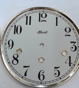 Hermle- Mantel  clock dial  with glass 180 mm for 1050 movement   - Picture 1 of 2