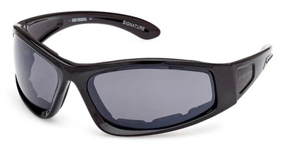 Harley-Davidson Men's Signature Foam Riding Sunglasses, Shiny Black w/Smoke Lens - Image 1 of 4