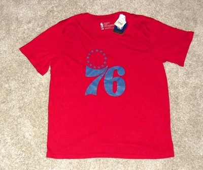 Philadelphia 76ers Womens Short Sleeve Red T-Shirt Top Sz. Medium New Tags Nba - Image 1 of 3