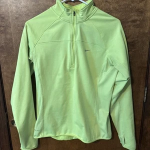 Nike Running Dri Fit Mens Long Sleeve Crew Pullover Performance Medium Green - Picture 1 of 13