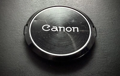 Vintage - CANON LENS CAP (C-55) - 55mm w/ Silver Ring - 3 Available -- Good Cond - Image 1 of 3