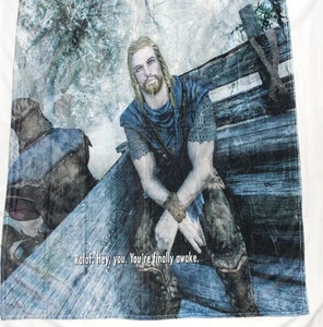 Ralof: "Hey,You. You're Finally Awake" Throw Cover Blaket 51" by 41" SKYRIM - Picture 1 of 3
