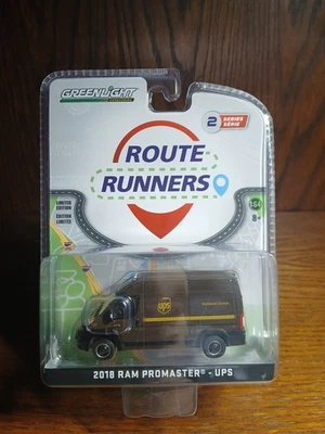 Greenlight 2018 Ram Promaster UPS Route Runners escala diecast 1:64  Foto 1 de 4