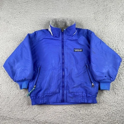Chaqueta cortavientos Patagonia juvenil XS 5-6 azul forrada de vellón vintage Foto 1 de 4