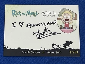Rick & Morty Cryptozoic Auto Autograph Card Sarah Chalke Rare Inscription SSP - Picture 1 of 3