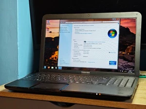 Toshiba Satellite C850 15.6" - Pentium B960, 4GB RAM/128GB SSD - Good Condition - Picture 1 of 10