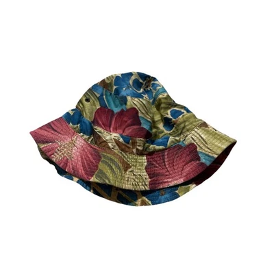 De colección Banana Republic Safari Travel Co Sombrero Cubo Estampado Floral Algodón L H74 Foto 1 de 4