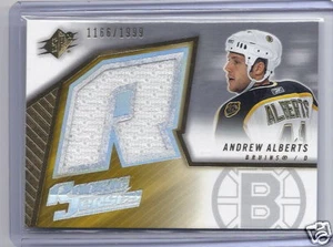 2005-2006 SPx Hockey Andrew Alberts Boston Bruins Rookie Trikot Karte #1166/1999 - Bild 1 von 2