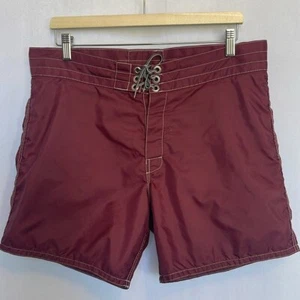 Birdwell Beach Britches Mens Birdies 311 Board Shorts Size 34 Maroon 5.5" Inseam - Picture 1 of 7