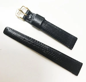 Cinturino JB Champion Vintage Originale Serpente Nero Acciaio Inox 18mm Fibbia Oro - Foto 1 di 2