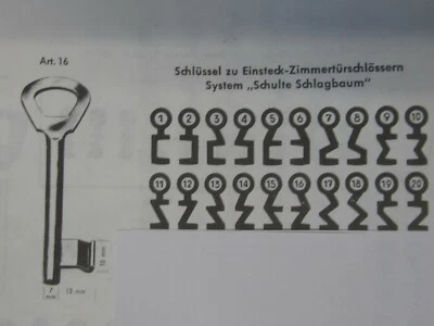 BÖRKEY Zimmertür Buntbart Schlüssel Serie 948 BB / wir liefern Originalschlüssel - Bild 1 von 4