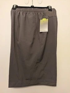 Tek Gear strukturierte gewebte Herrenshorts Polyester Kordelzug Taschen grau MEDIUM NEU - Bild 1 von 11