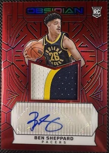 2023-24 Panini Obsidian Ben Sheppard Red Flood Electric Etch Rookie RPA #205 - Picture 1 of 2
