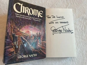 Signed 1st/1st Chrome by George Nader 1978 hardcover LGBT Sci-Fi - Picture 1 of 10